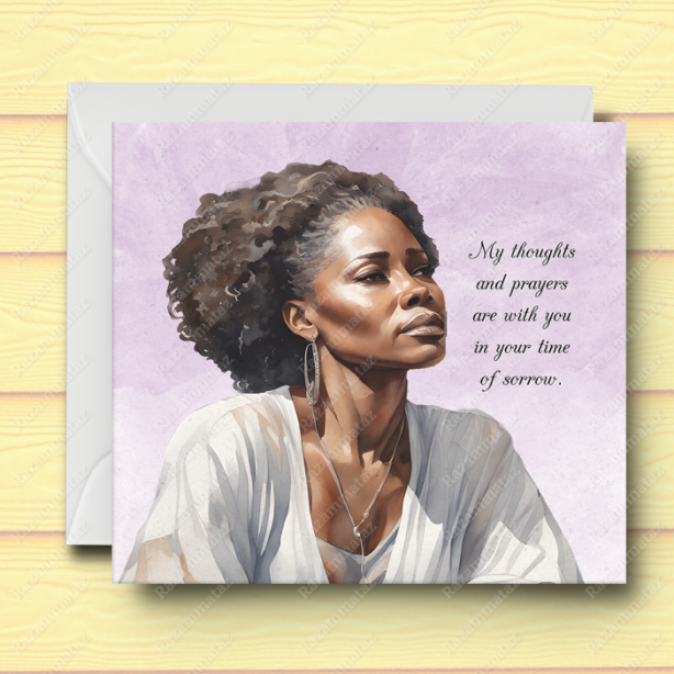 Black Sympathy Card Y